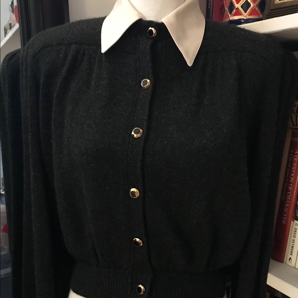 ST John Petite/Small Wool Sweater Cardigan